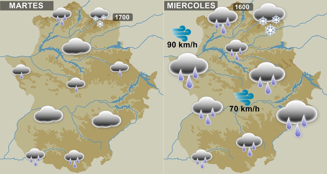 PRONÓSTICO 7DÍAS: ¿Qué días lloverá más, cuánto viento hará y dónde nevará?