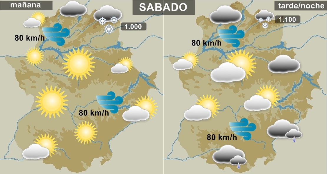 La ciclogénesis explosiva Hugo afectará a Extremadura este fin de semana