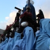 Los Ferroviarios procesionan por las calles de Mérida