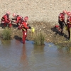 Cruz Roja realiza prácticas subacuáticas en el río Guadiana