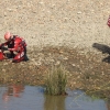 Cruz Roja realiza prácticas subacuáticas en el río Guadiana