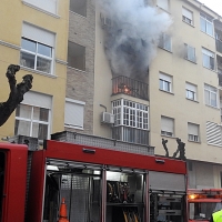 Grave incendio en una vivienda de San Fernando