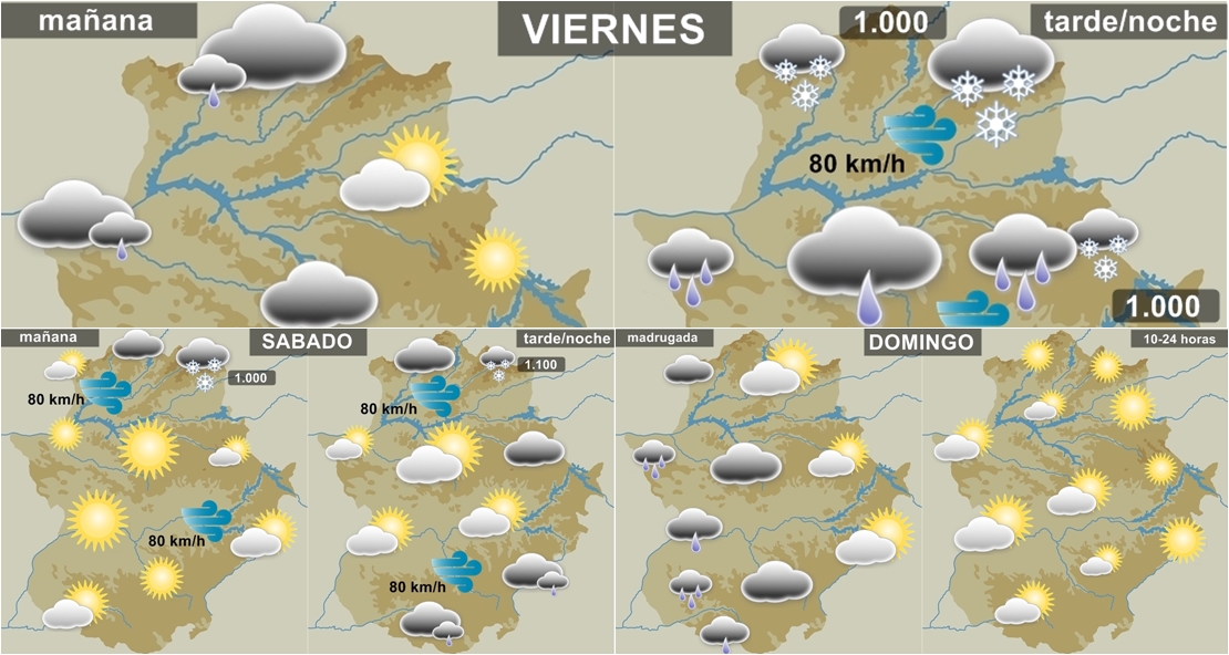 La ciclogénesis explosiva Hugo afectará a Extremadura este fin de semana