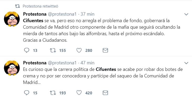 Arde Twitter con el último escándalo Cifuentes