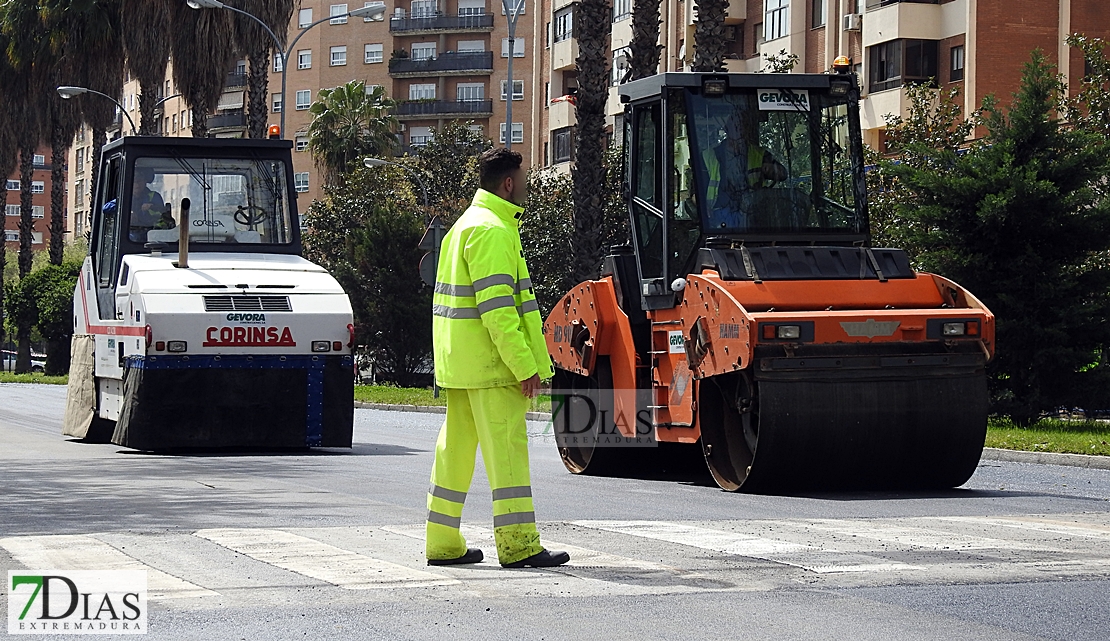 La principal avenida de Badajoz, en obras