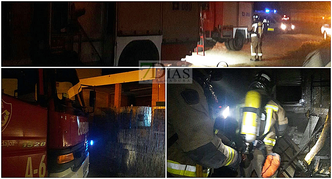 Rápida actuación de los bomberos en el incendio de un restaurante en Badajoz