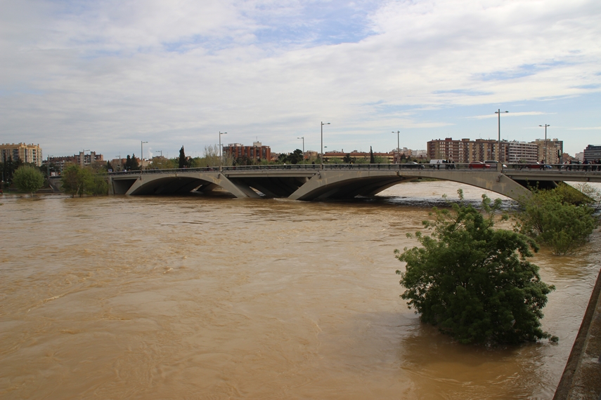 La crecida del Ebro en imágenes