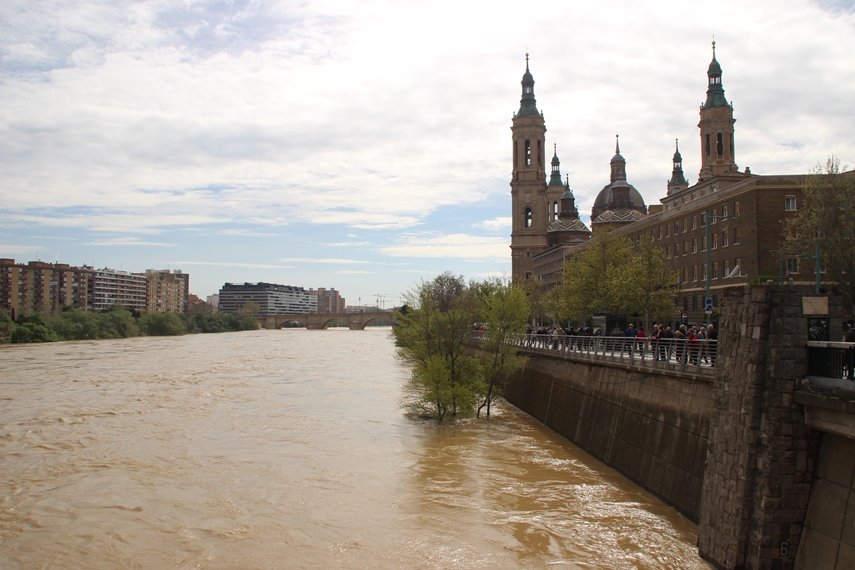 La crecida del Ebro en imágenes