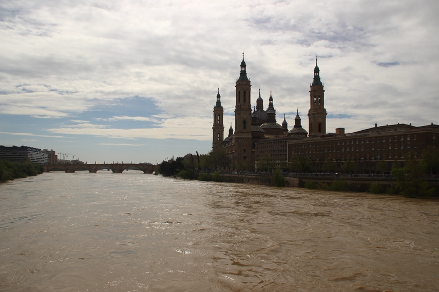 La crecida del Ebro en imágenes