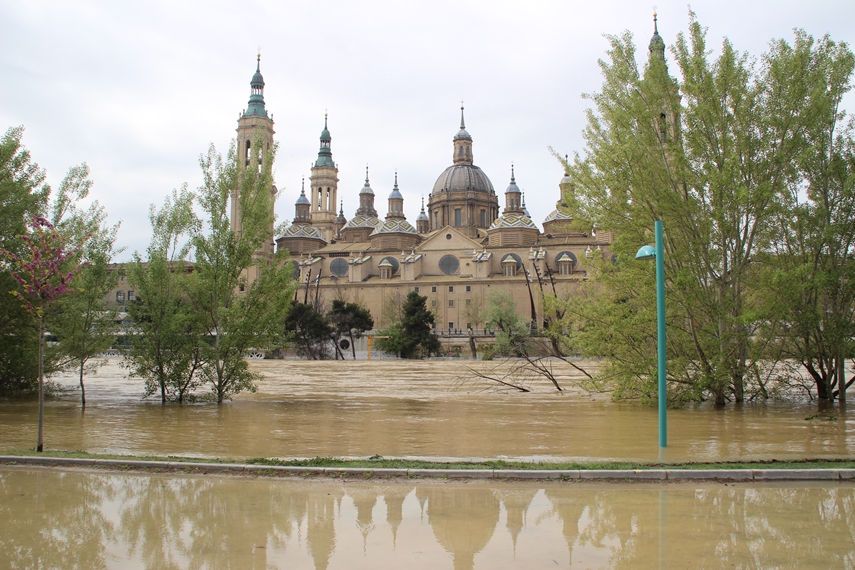 La crecida del Ebro en imágenes