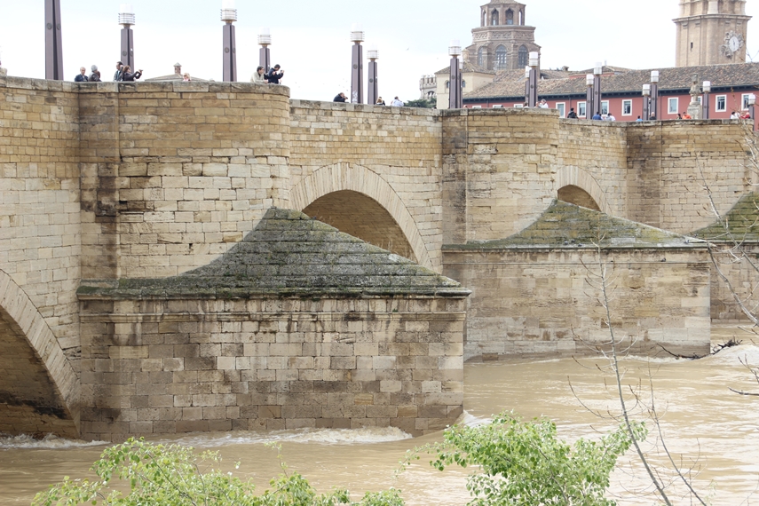 La crecida del Ebro en imágenes