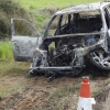 Investigan la aparición de un coche calcinado a las afuera de Badajoz