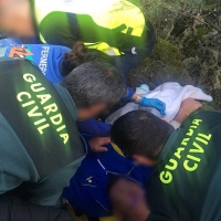 Rescatan a un senderista herido en Las Hurdes