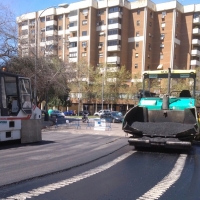 Circulación restringida por asfaltado en Badajoz