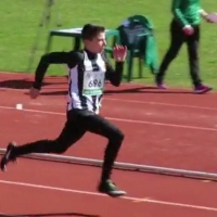 El extremeño David García líder nacional de 150 metros sub-14