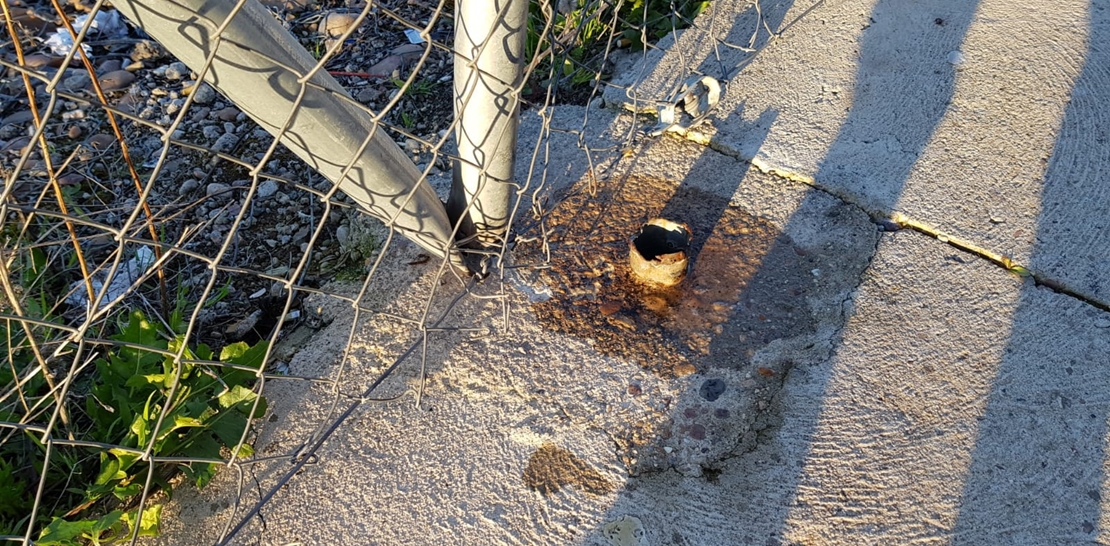 Temor en Cerro Gordo a que el viento derrumbe su pista deportiva