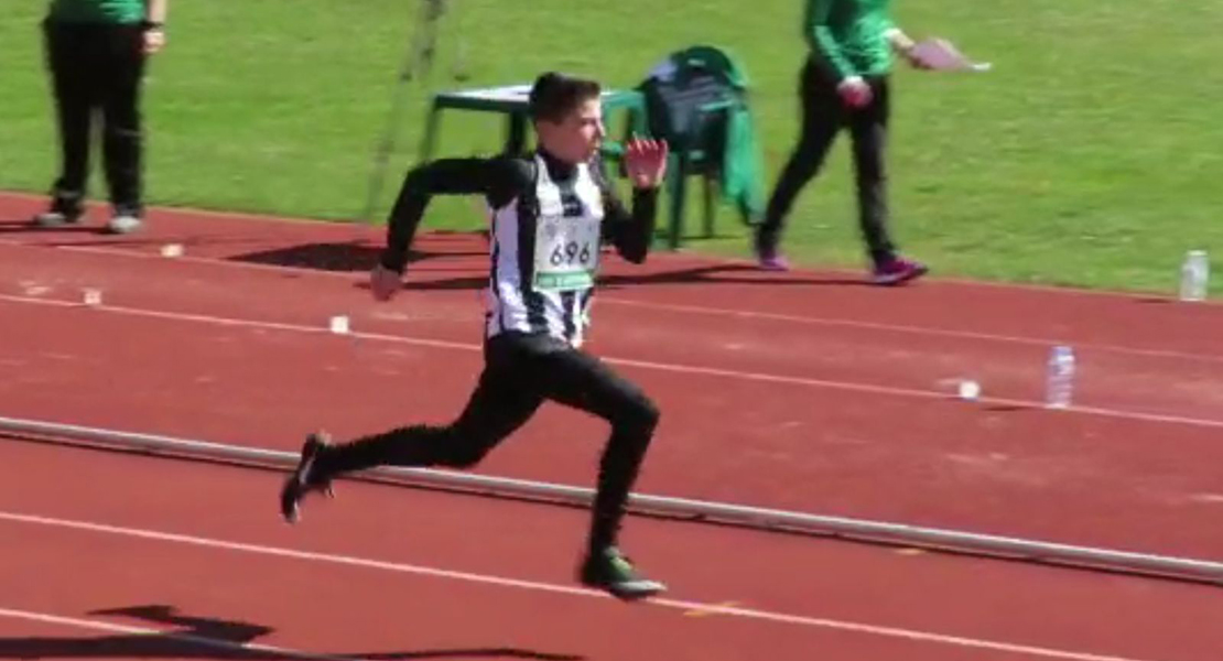 El extremeño David García líder nacional de 150 metros sub-14