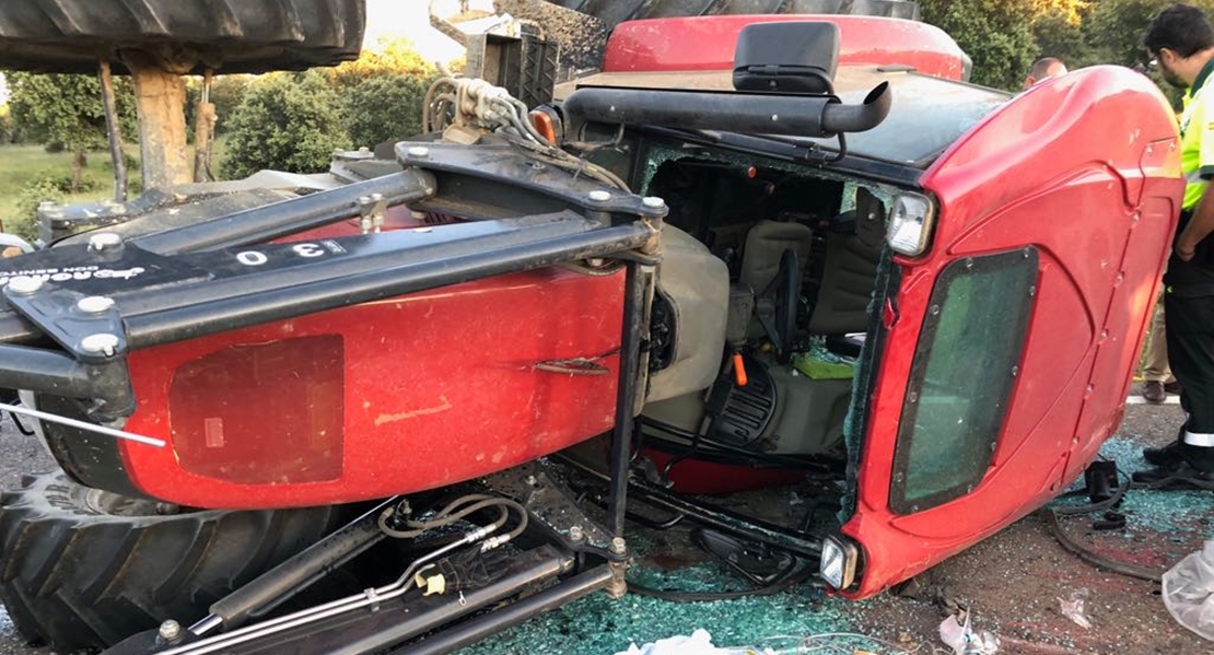 Grave accidente de un tractor en la provincia de Cáceres