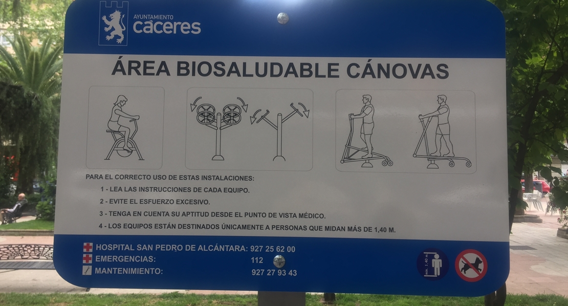 Cáceres: trece áreas biosaludables y 97 zonas de juegos infantiles