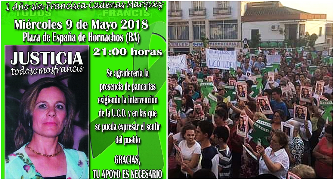 Concentración en la plaza de Hornachos para reclamar la vuelta de Francisca