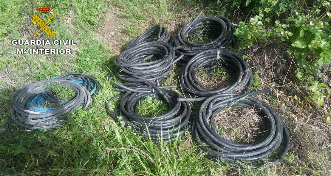 La Guardia Civil recupera válvulas de riego y cable de cobre y detiene a seis personas