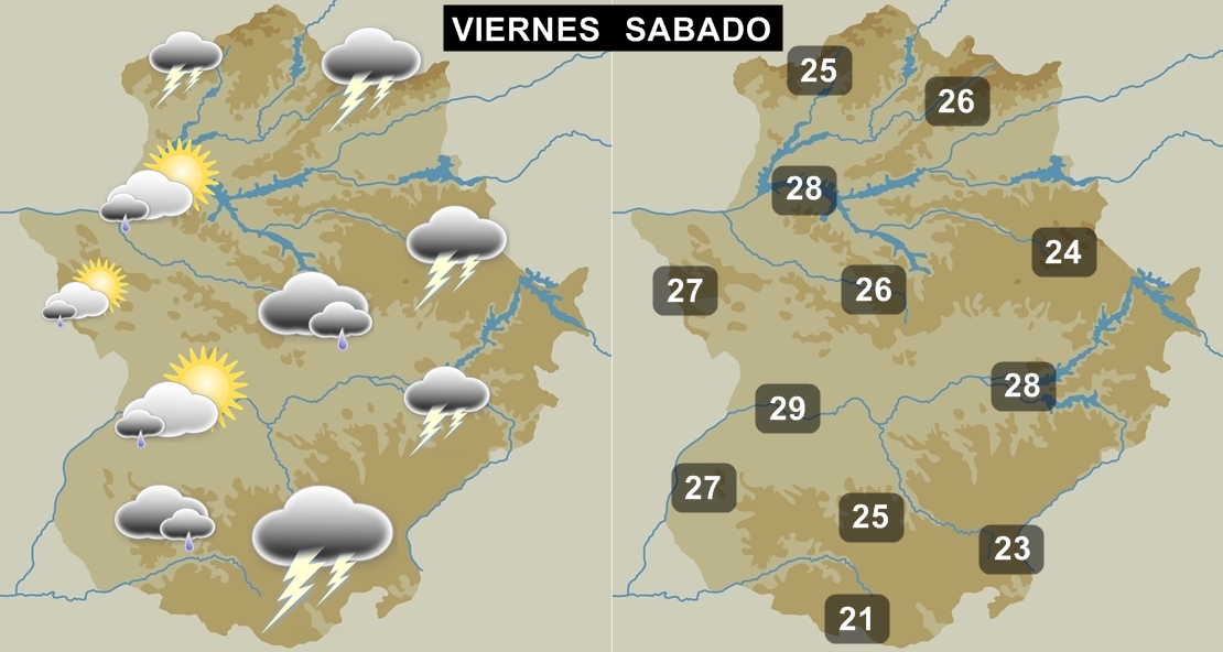 Volverán las fuertes tormentas a Extremadura