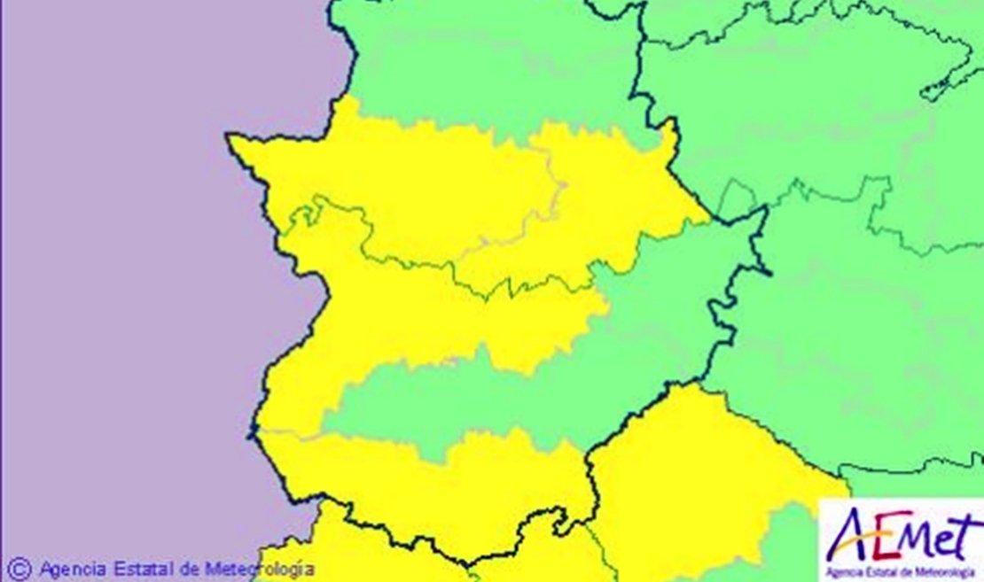 Alerta amarilla por tormentas en Extremadura