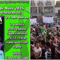 Concentración en la plaza de Hornachos para reclamar la vuelta de Francisca