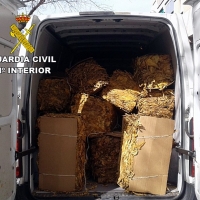 Intervenidos 3.130 kilogramos de tabaco en rama, valorado en más de 500.000 euros