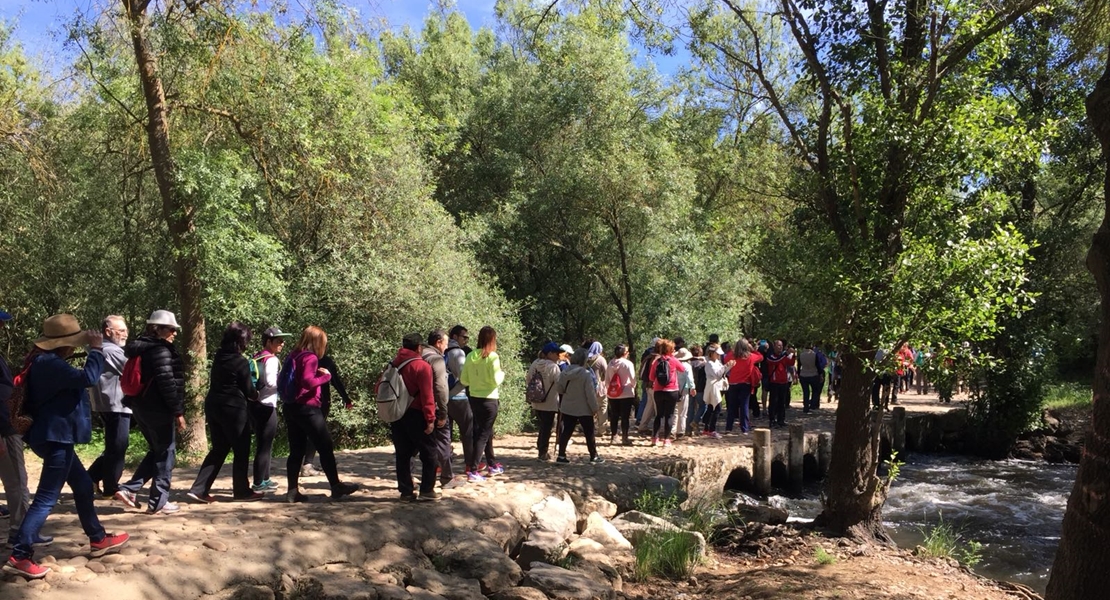 Centenares de personas visitan el puente de Gévora