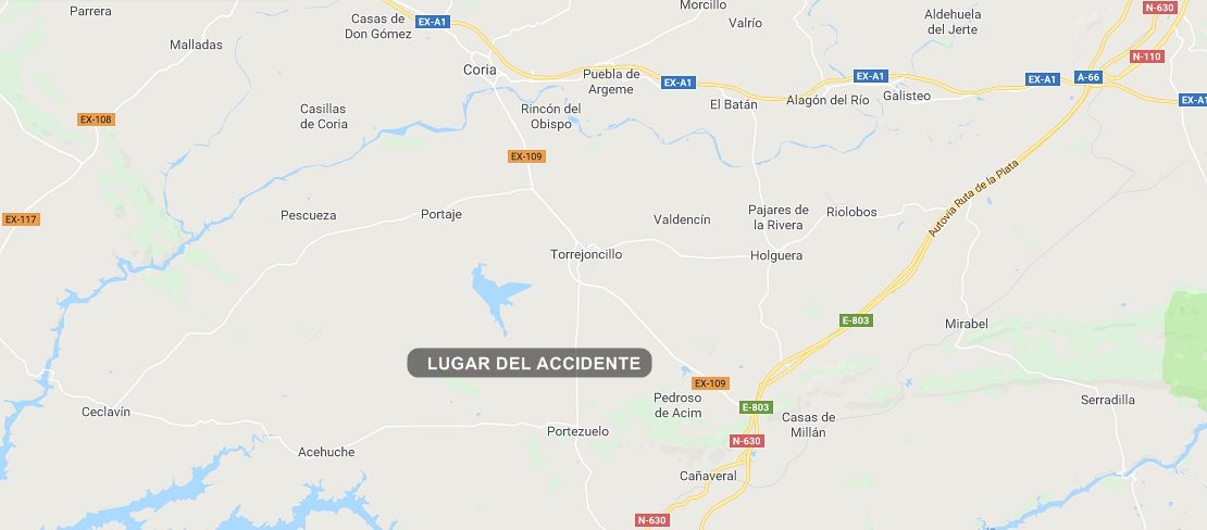 Un herido grave tras accidentarse en la EX-371