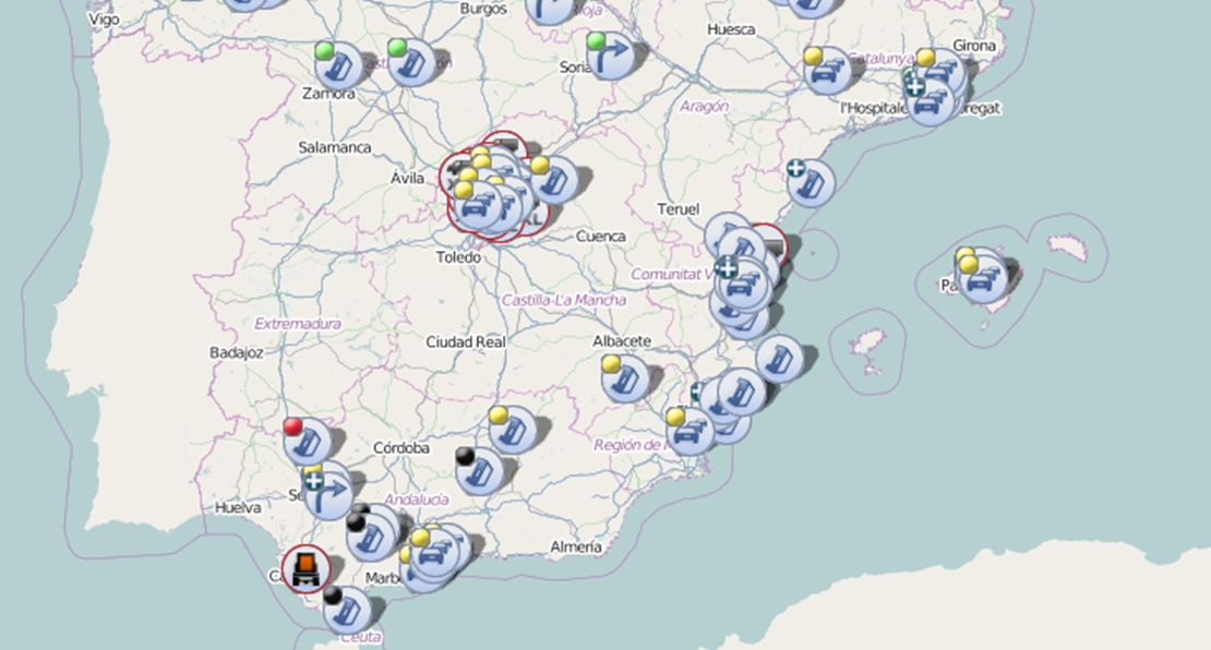 Corte total en la autovía A-66, en dirección a Sevilla, por un accidente