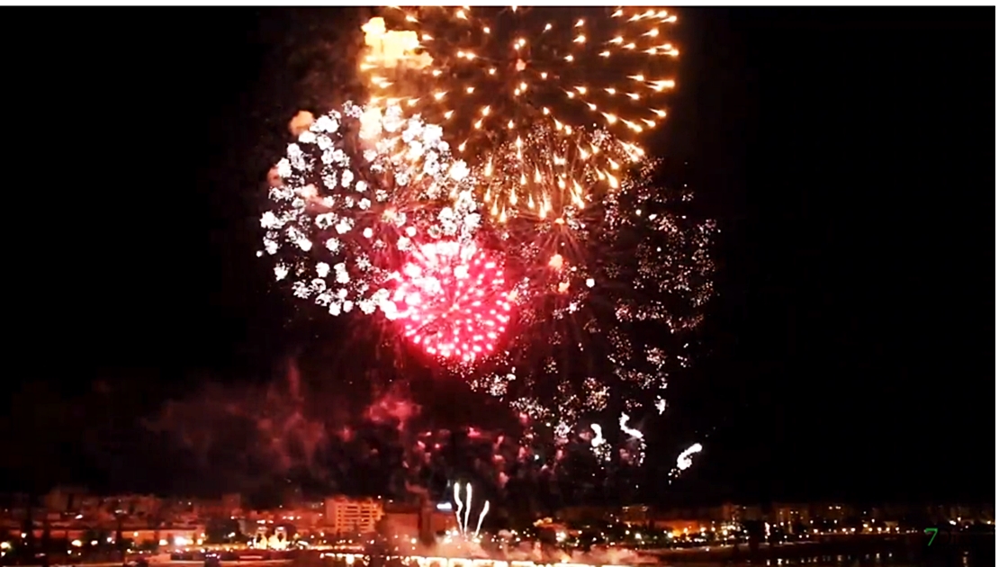 Traca final de los fuegos artificiales de San Juan 2018