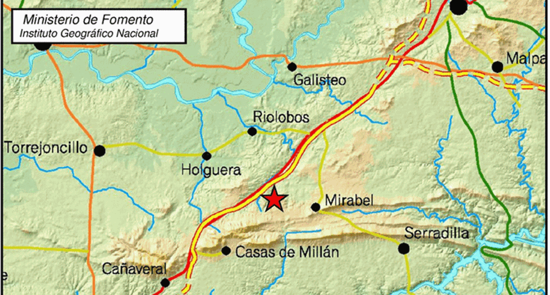 Detectado otro temblor en Cáceres