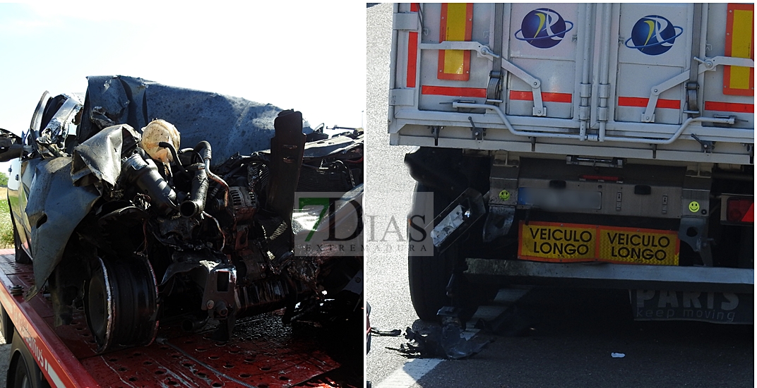 Colisión entre un tráiler y un turismo en la autovía A-5