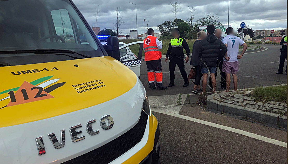 Tres heridos en una colisión en la Avenida de Elvas (Badajoz)