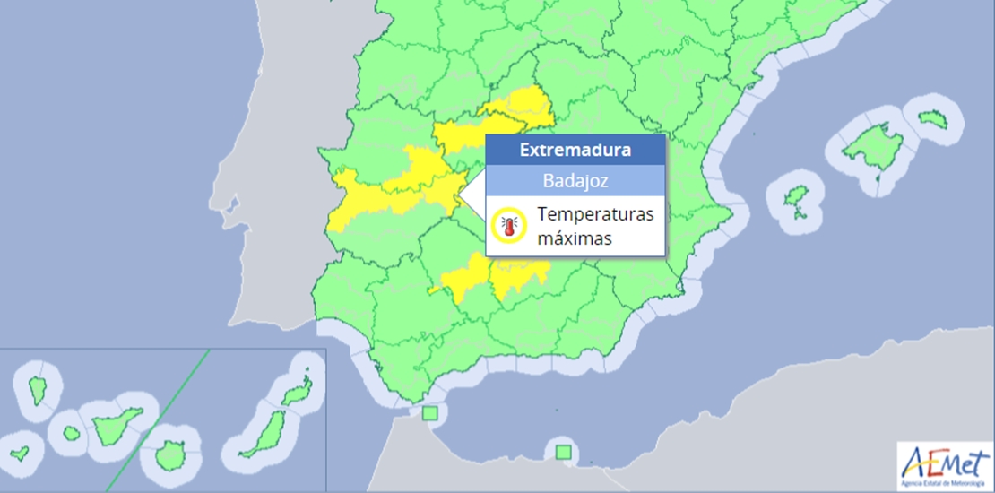 Extremadura en alerta amarilla por altas temperaturas
