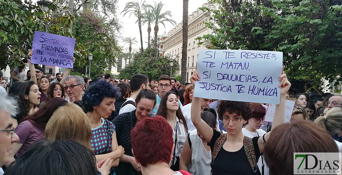 Movilizaciones en Extremadura contra la puesta en libertad de La Manada