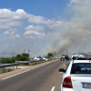 Primer incendio forestal de la temporada, entre Badajoz y Olivenza