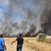 Un incendio amenaza a la urbanización Río Caya (Badajoz)