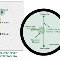 Adif inicia la mejora de la vía convencional entre Monfragüe y Plasencia