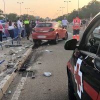 Un accidente de tráfico en el Ferial, lo más destacable de la primera noche