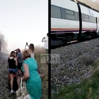 Otro tren se incendia y los pasajeros a 38 grados en el campo