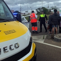 Tres heridos en una colisión en la Avenida de Elvas (Badajoz)