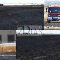 Los Bomberos sofocan un incendio en Montijo antes de afectar a viviendas