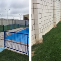 Nuevos platos de ducha y más espacio en la piscina de Lobón
