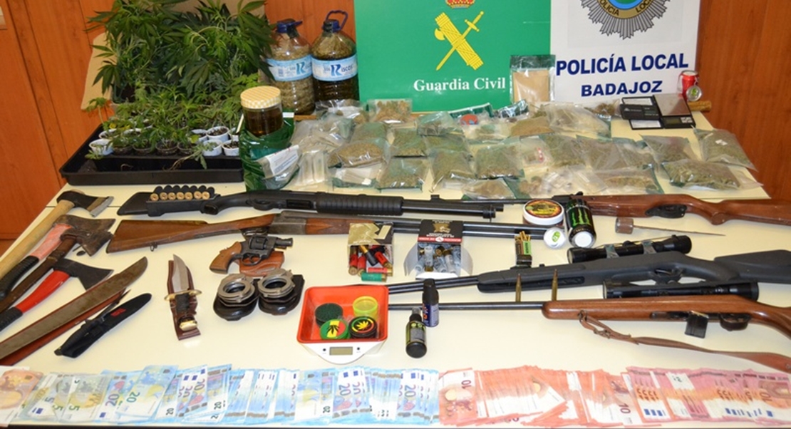 Operación conjunta contra el narcotráfico en Badajoz y Novelda del Guadiana