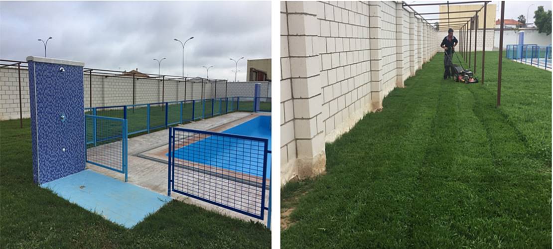 Nuevos platos de ducha y más espacio en la piscina de Lobón