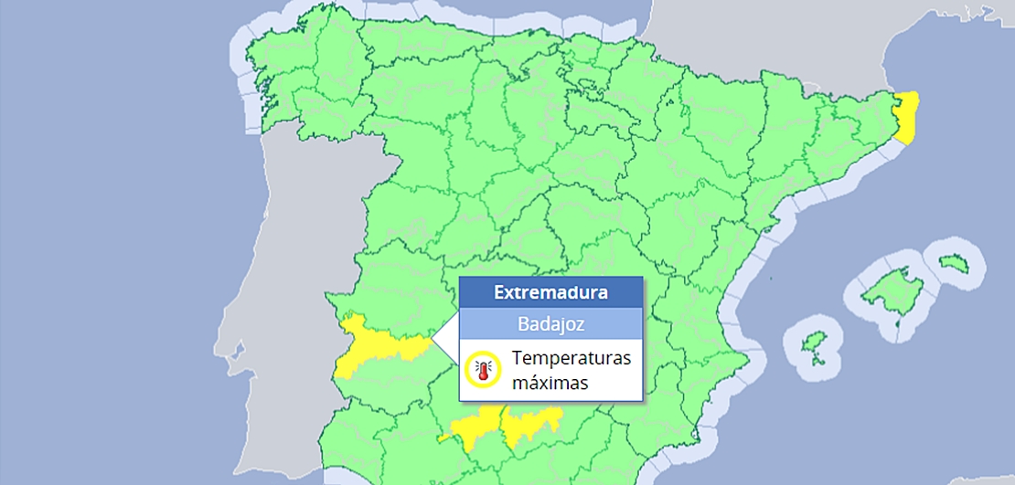 Primera alerta amarilla del año por altas temperaturas en las Vegas del Guadiana