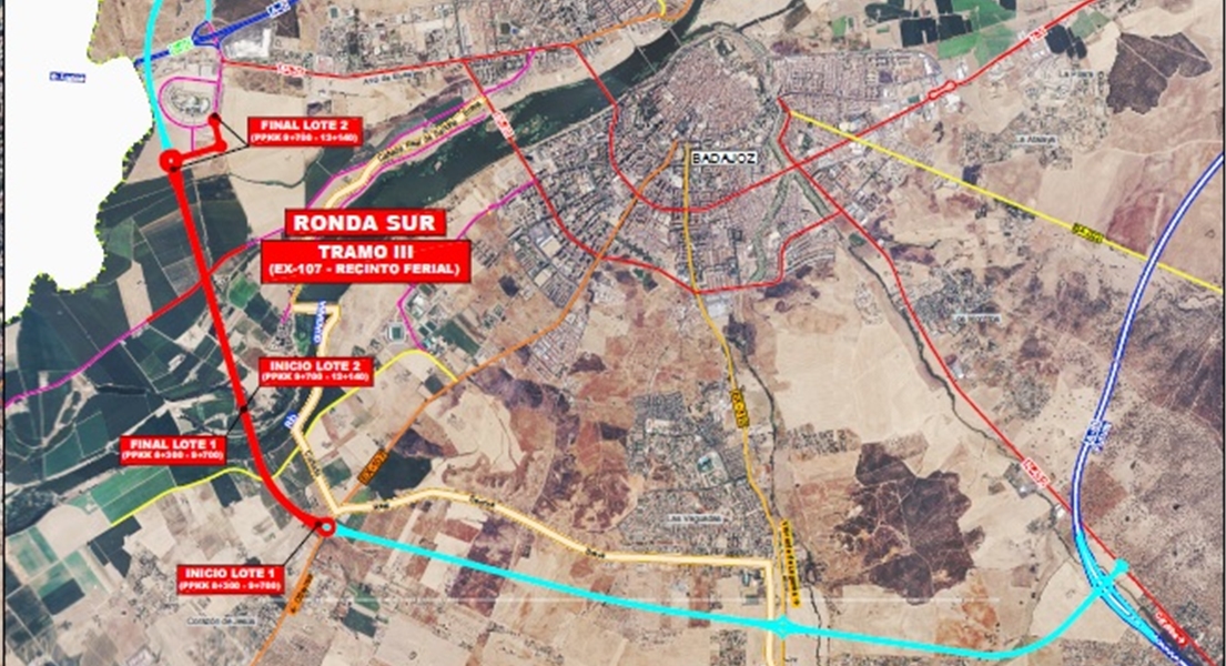 Badajoz: Se pone en marcha la construcción del puente de la Ronda Sur